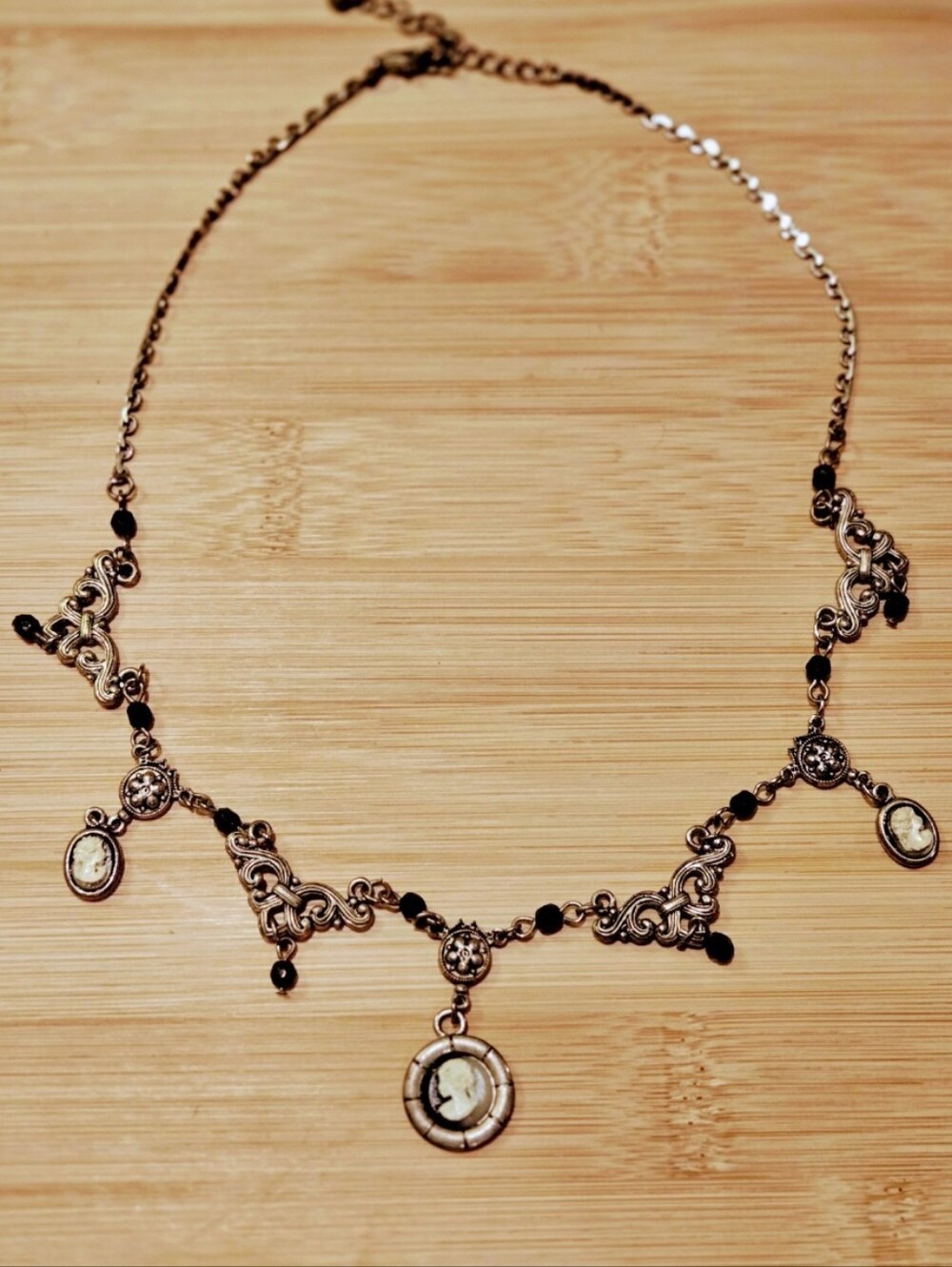 Vintage Silver Cameo Necklace